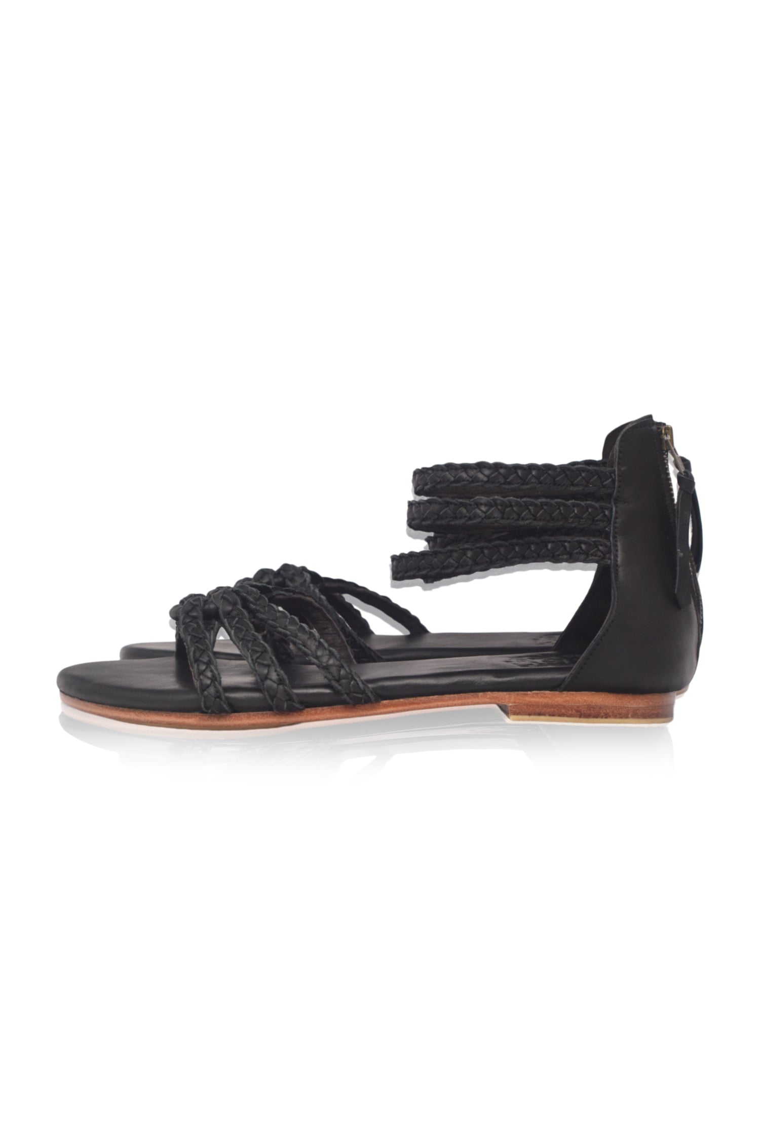 All Aboard Braided Leather Sandals-7