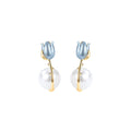 Turquoise Tulip Blue Earrings