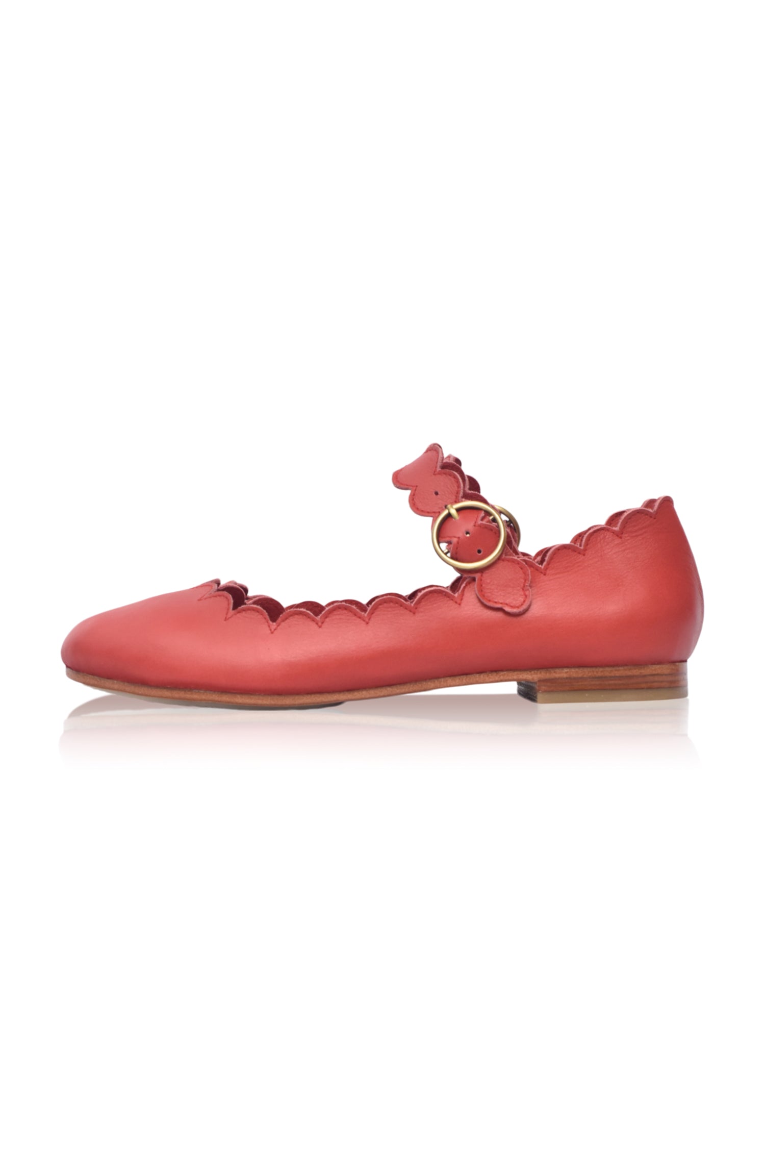 Mia Rosa Scalloped Mary Jane Flats-5