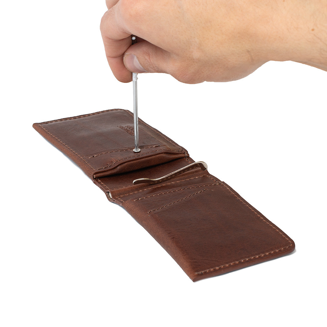 Leather AirTag Wallet with Money Clip 2.0 | RFID Blocking