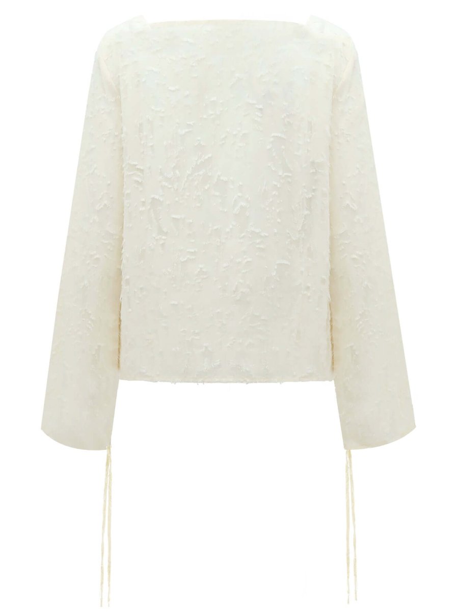 Chic White Off Shoulder Chiffon Top