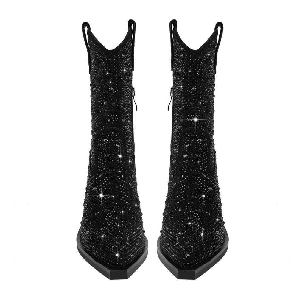 Elegant Rhinestone Country Princess Boots