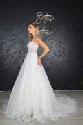 Katy narrow skirt a line wedding dress