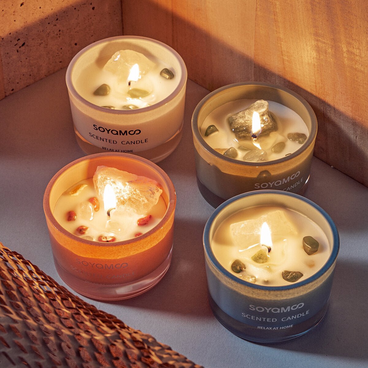 Fruity Temptation Crystal Infused Scented Candle