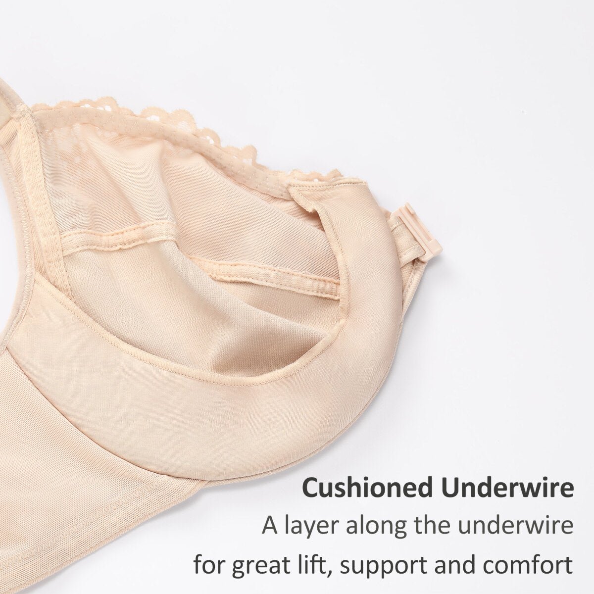 Plus Size Front Closure Lace Underwire Bra