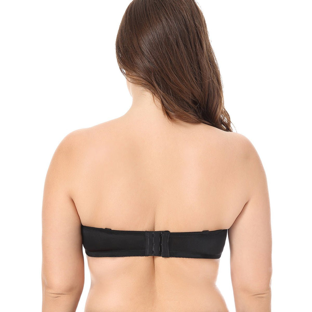 Plus Size Seamless Strapless Underwire Bra – Non-Padded Supportive Bandeau (Up to F Cup)
