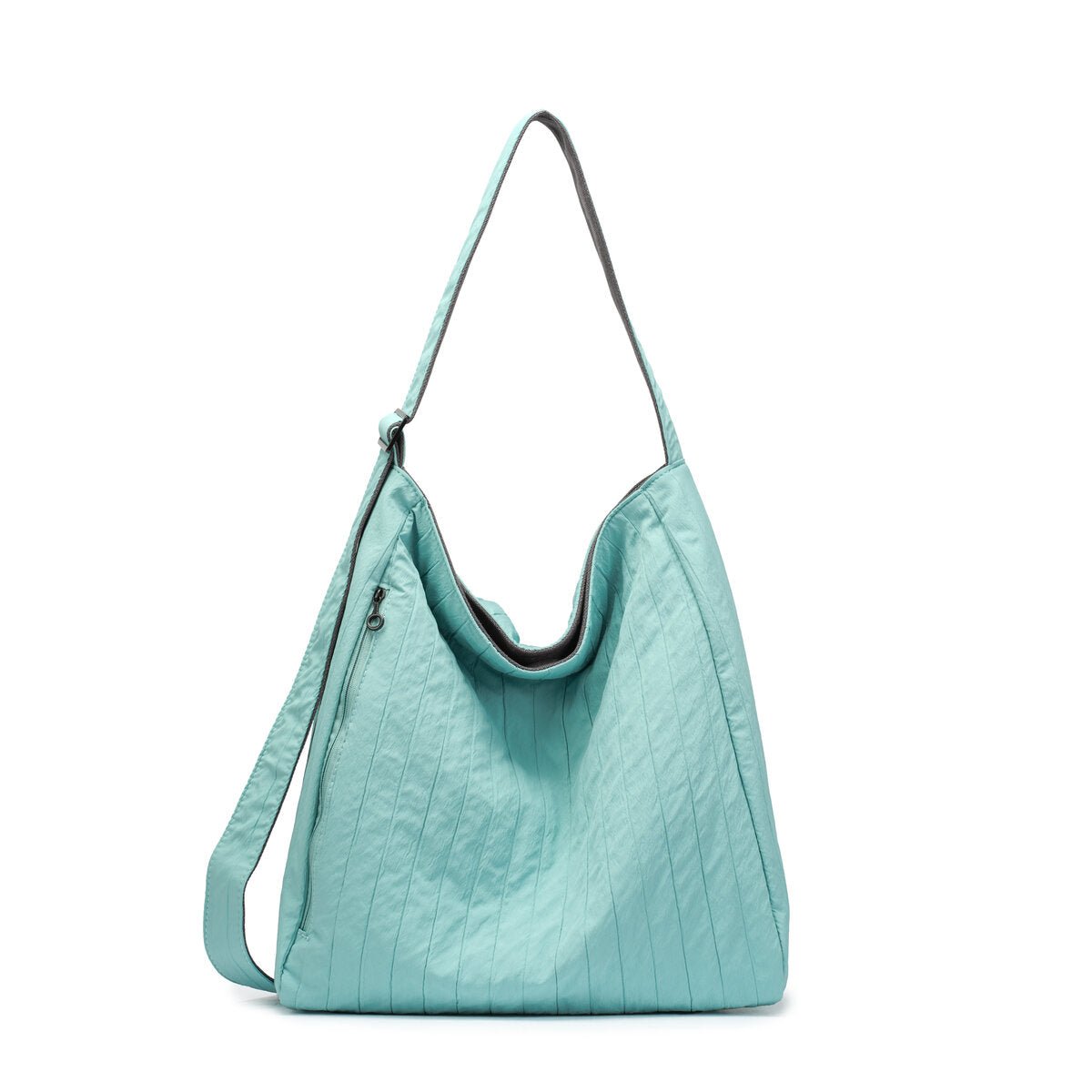 Reversible Pleated Laptop Tote Bag – Dual-Color Large Capacity Shoulder Bag