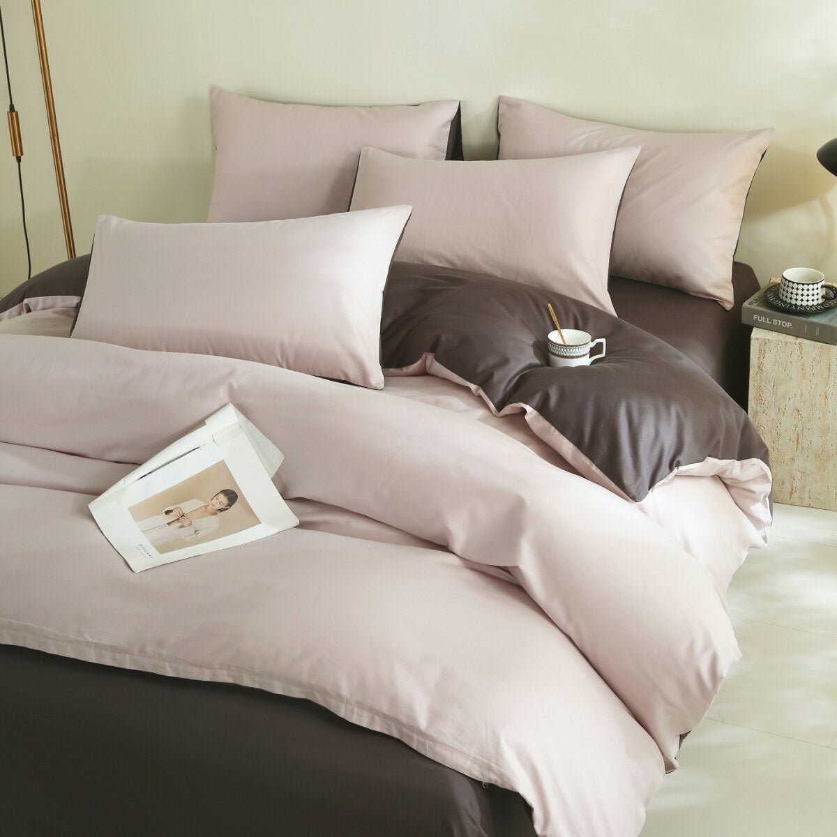 Reversible Pure Cotton Pillowcase Pair