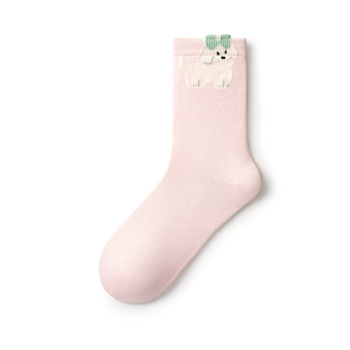 Shake Your Tail 3D Cuff Kawaii Mid-Calf Socks – Women's Pastel 5-Pair All-Season Set
