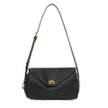 Water-Resistant Ballistic Nylon Crossbody Bag – Lightweight Flap Shoulder Bag with Leather Trim & Turn-Lock Closure