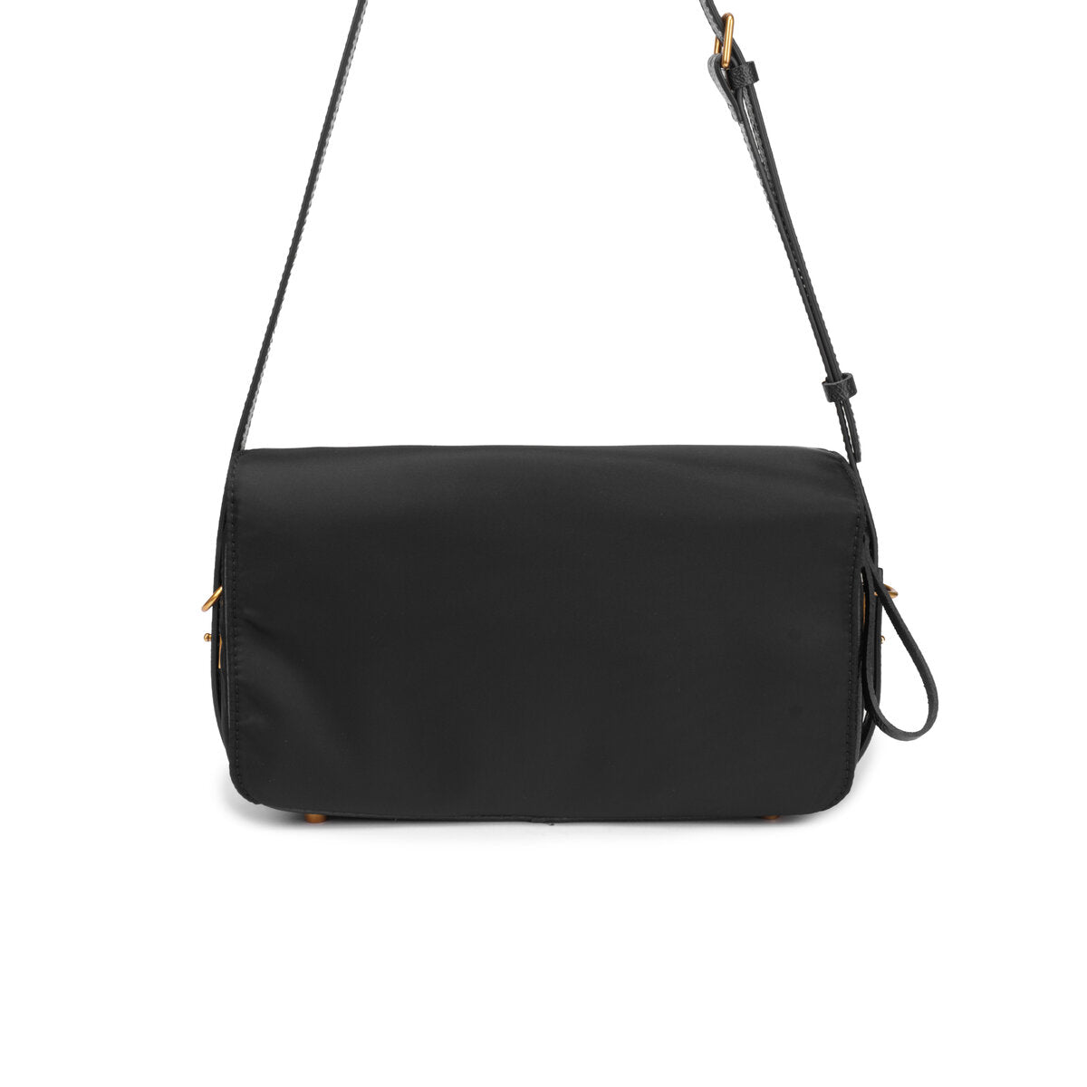 Water-Resistant Ballistic Nylon Crossbody Bag – Lightweight Flap Shoulder Bag with Leather Trim & Turn-Lock Closure